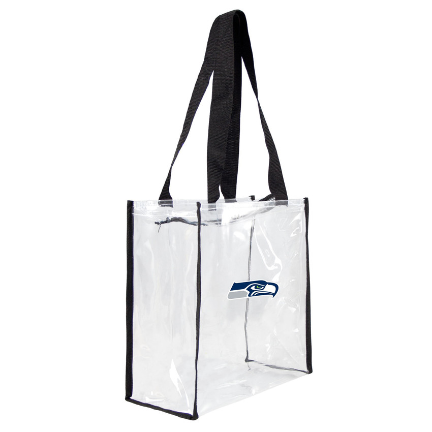 Seattle Seahawks Clear Square Stadium Tote Bag NFL Approved Fan Bag Tote