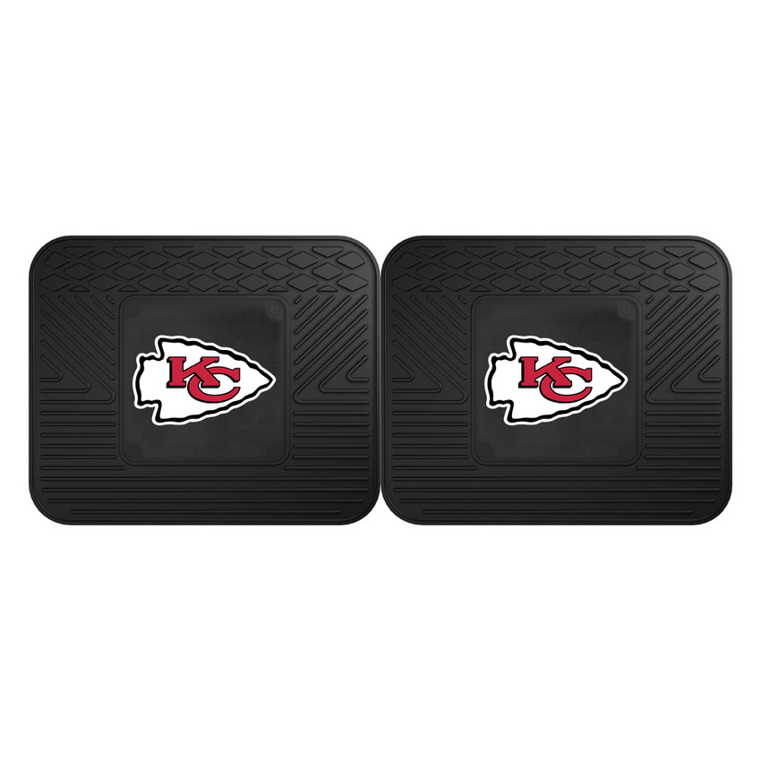 Kansas City Chiefs 2 Utility Mats KC Arrow Primary Logo Black