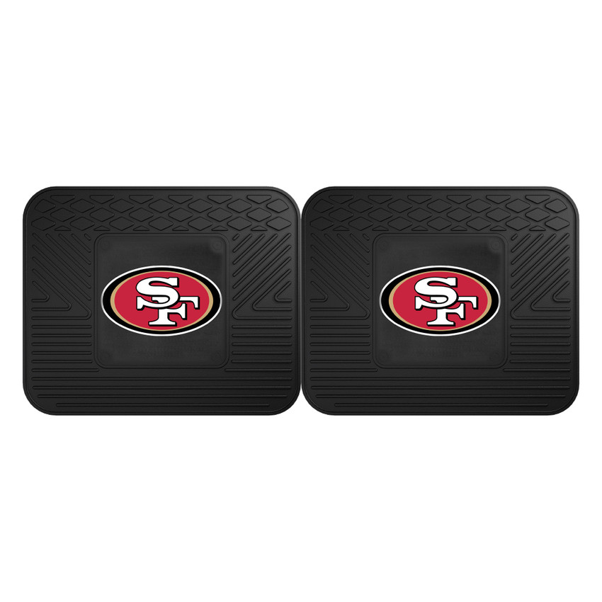 San Francisco 49ers 2 Utility Mats Oval SF Primary Logo Black