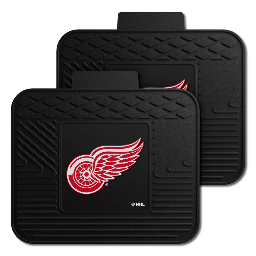 Detroit Red Wings Back Seat Car Utility Mats - 2 Piece Set Red Wing Primary Logo