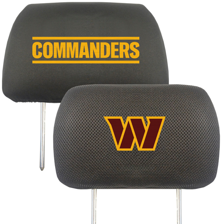 Washington Commanders Embroidered Head Rest Cover Set - 2 Pieces W Primary Logo