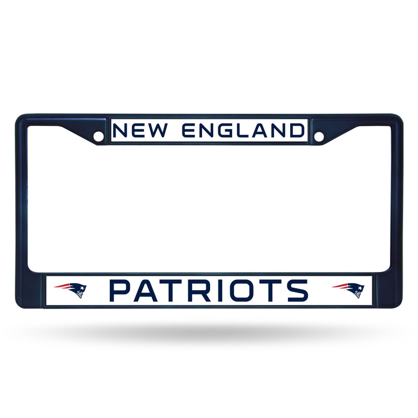 New England Patriots Colored License Plate Frame Navy
