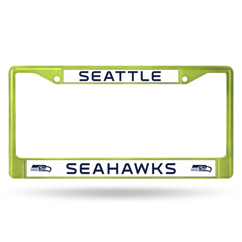 Seattle Seahawks Colored License Plate Frame Green