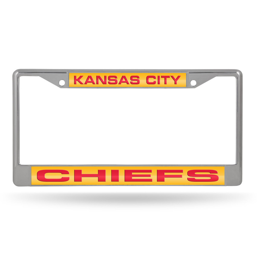 Kansas City Chiefs Laser Chrome License Plate Frame