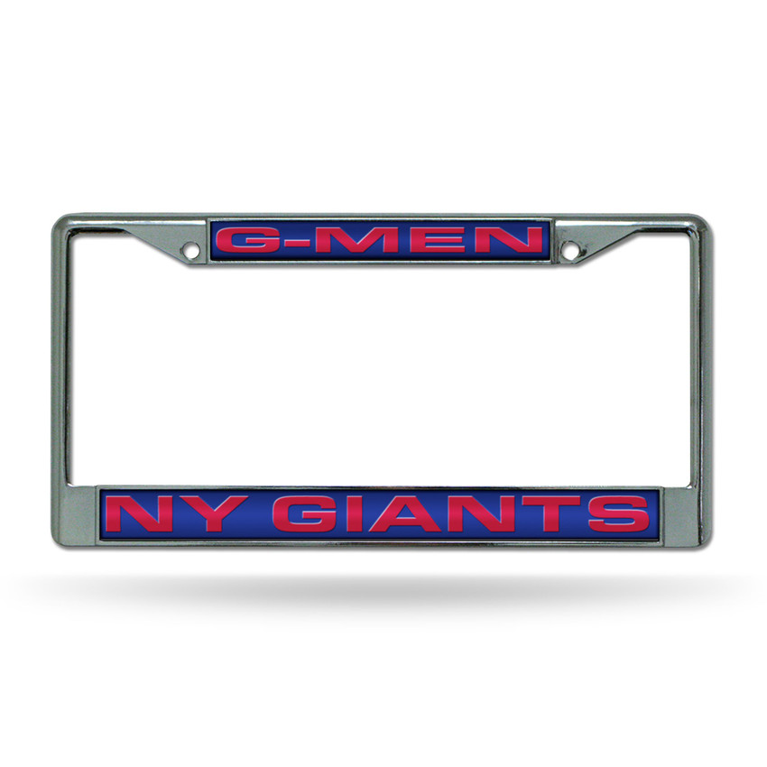New York Giants Laser Chrome License Plate Frame G-Men