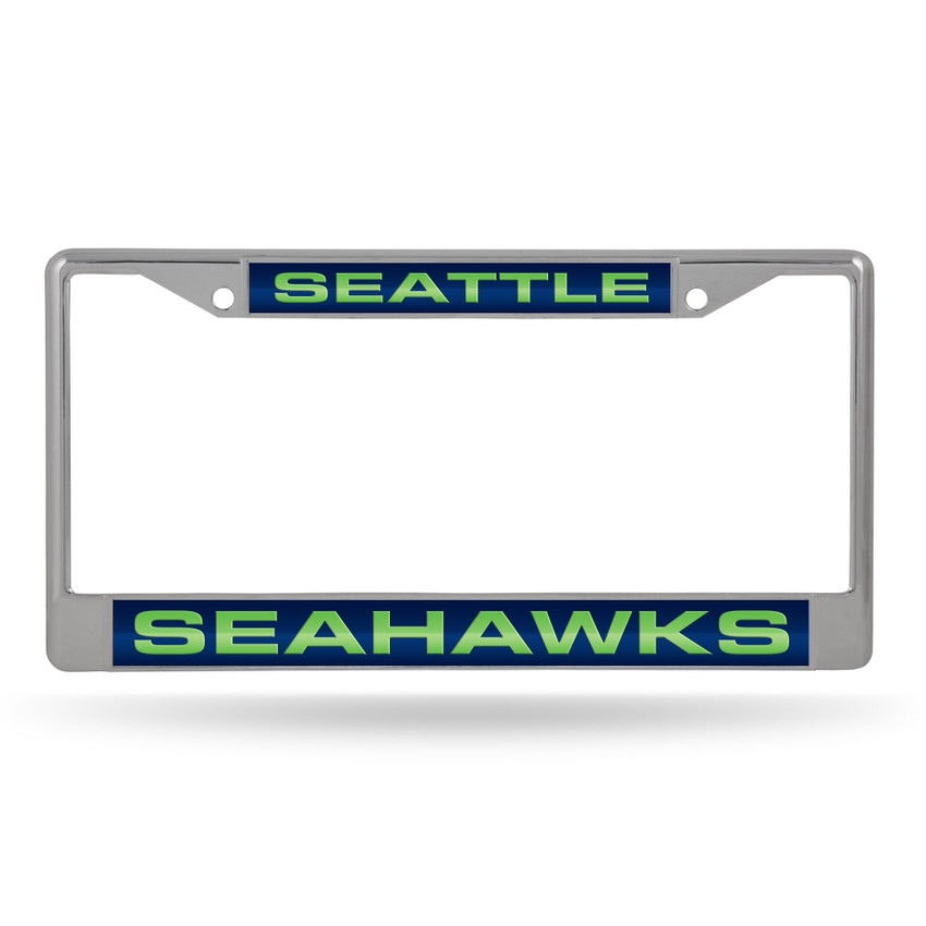 Seattle Seahawks Laser Chrome License Plate Frame