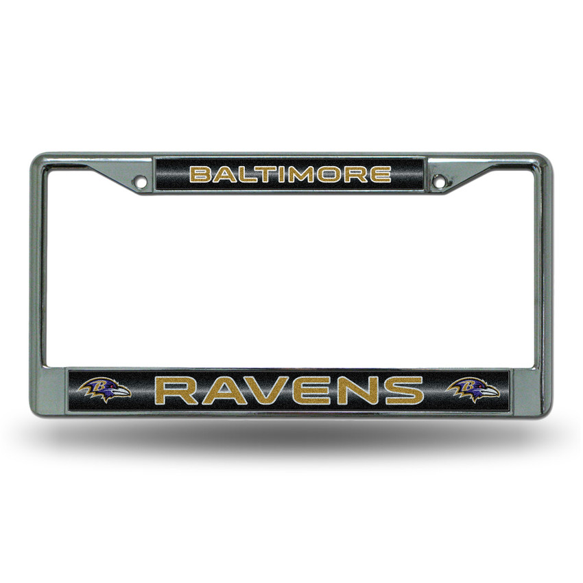 Baltimore Ravens Bling Chrome License Plate Frame