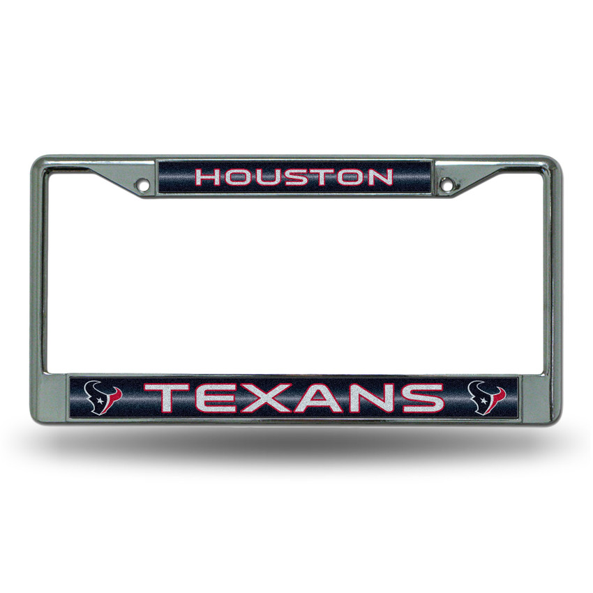 Houston Texans Bling Chrome License Plate Frame