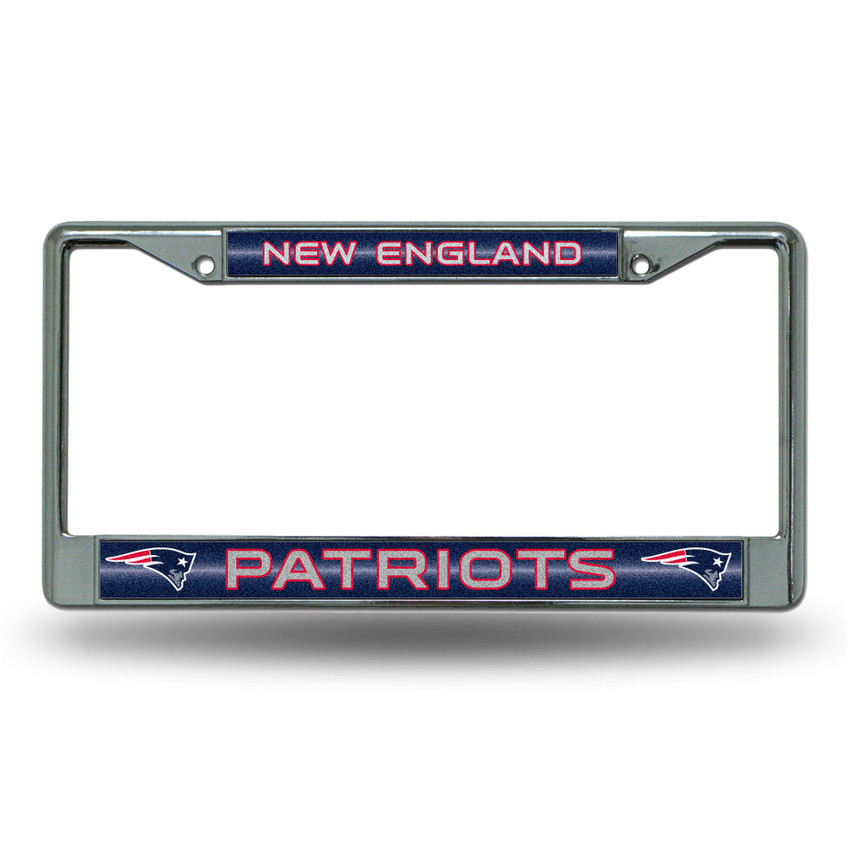New England Patriots Bling Chrome License Plate Frame