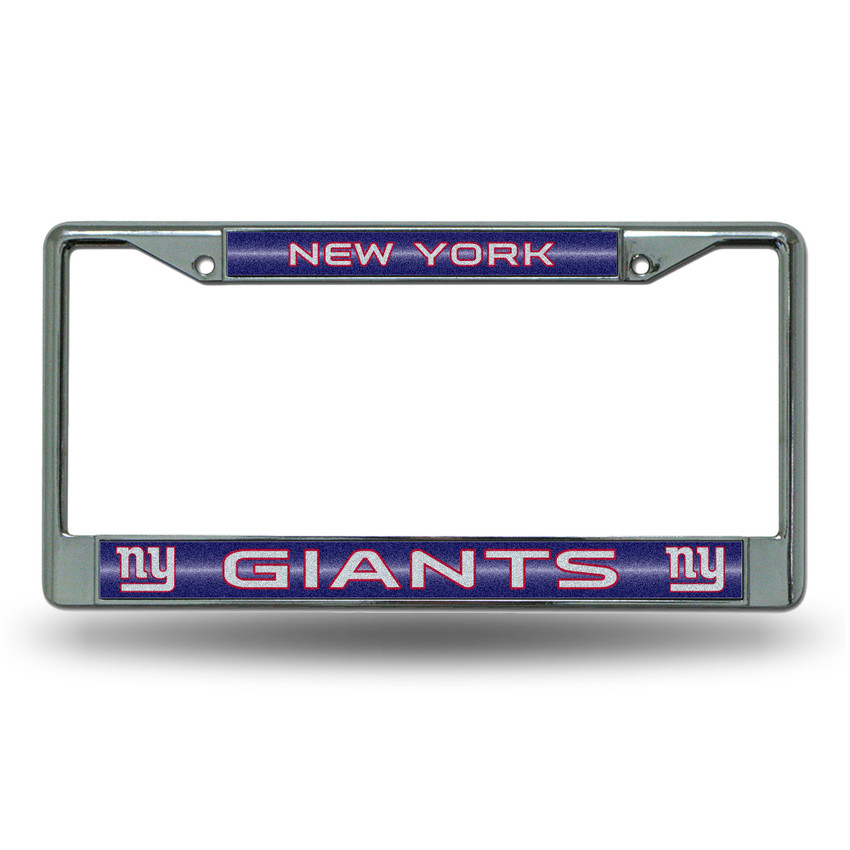 New York Giants Bling Chrome License Plate Frame