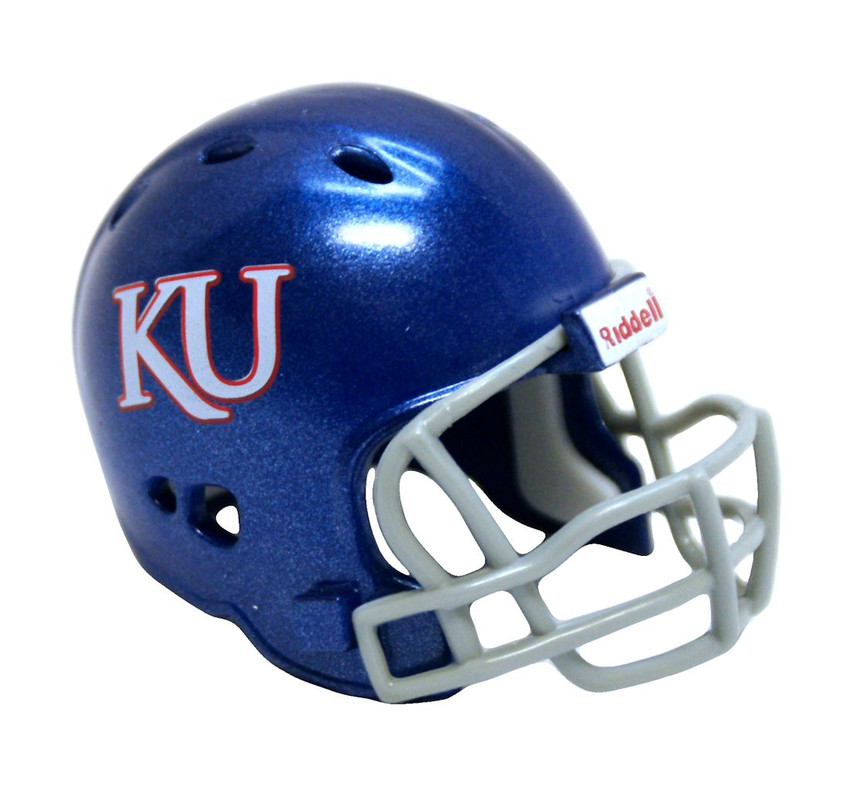 Kansas Jayhawks Helmet Riddell Pocket Pro VSR4 Style Bulk No Packaging