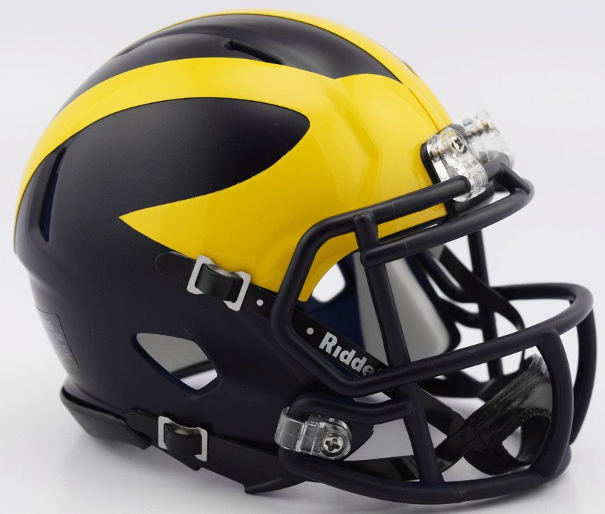 Michigan Wolverines Helmet Riddell Replica Mini Speed Style 2016 Painted Design