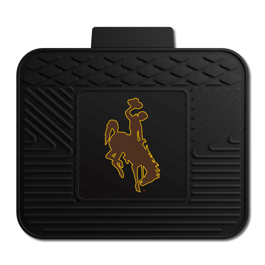 Wyoming Cowboys Back Seat Car Utility Mat - 14in. x 17in.