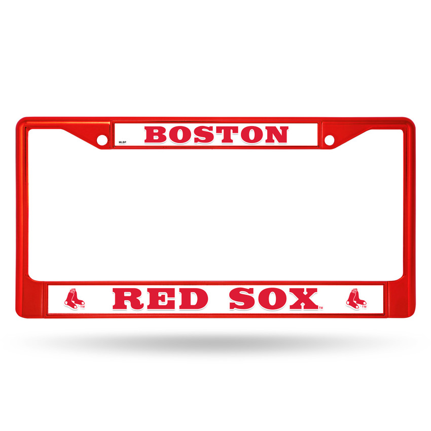 Boston Red Sox License Plate Frame Metal Red