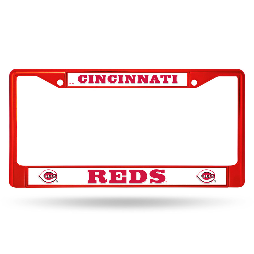 Cincinnati Reds License Plate Frame Metal Red