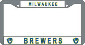 Milwaukee Brewers License Plate Frame Chrome