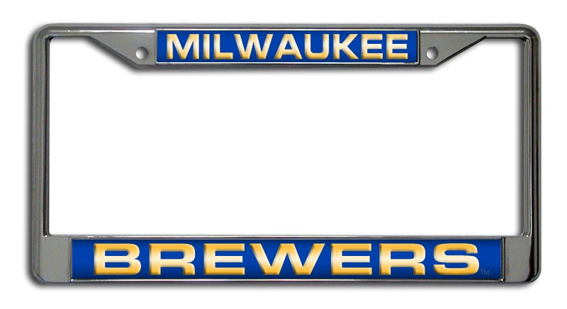 Milwaukee Brewers Laser Cut Chrome License Plate Frame