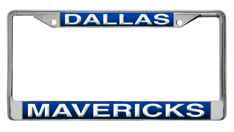 Dallas Mavericks License Plate Frame Laser Cut Chrome
