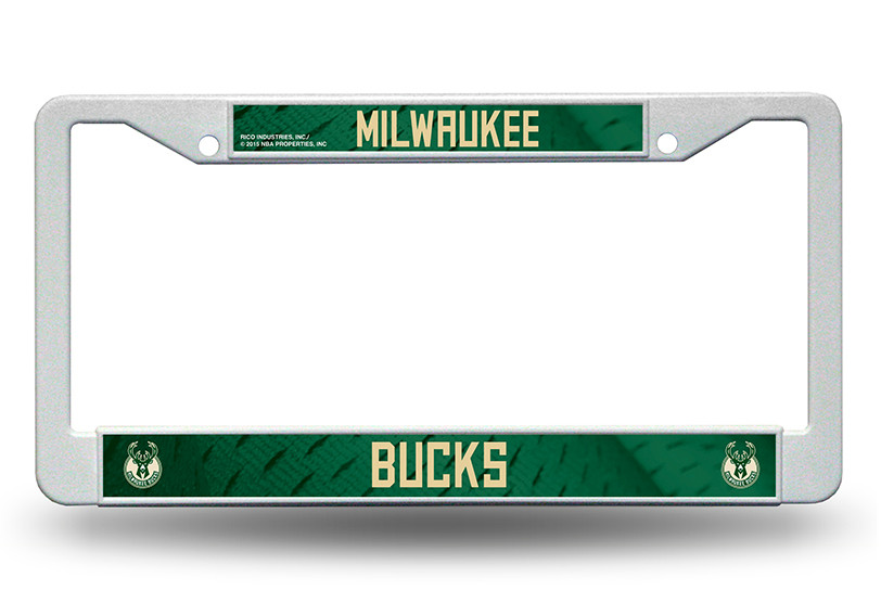 Milwaukee Bucks License Plate Frame Plastic