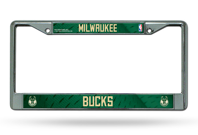 Milwaukee Bucks License Plate Frame Chrome