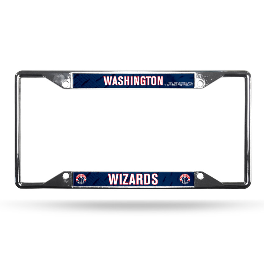 Washington Wizards License Plate Frame Chrome EZ View