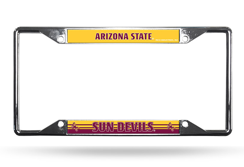 Arizona State Sun Devils License Plate Frame Chrome EZ View