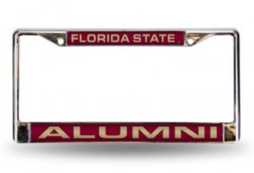 Florida State Seminoles License Plate Frame - Chrome - Laser Cut - Alumni