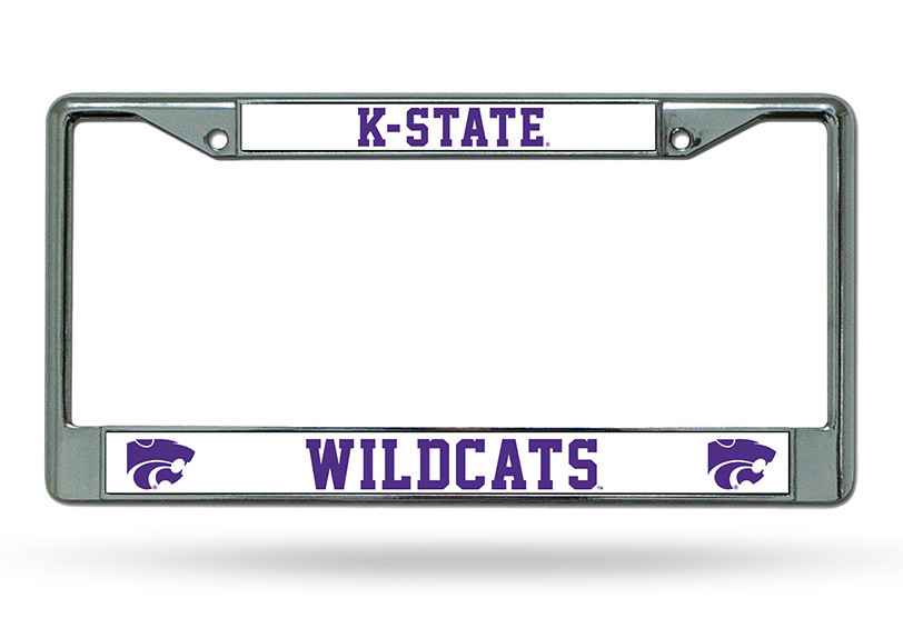 Kansas State Wildcats License Plate Frame Chrome