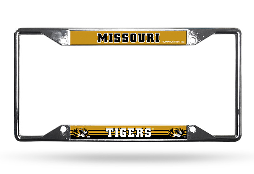 Missouri Tigers License Plate Frame Chrome EZ Vw