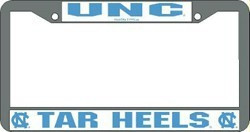 North Carolina Tar Heels License Plate Frame Chrome