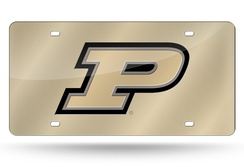 Purdue Boilermakers License Plate Laser Cut Gold