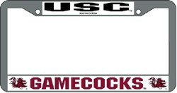 South Carolina Gamecocks License Plate Frame Chrome