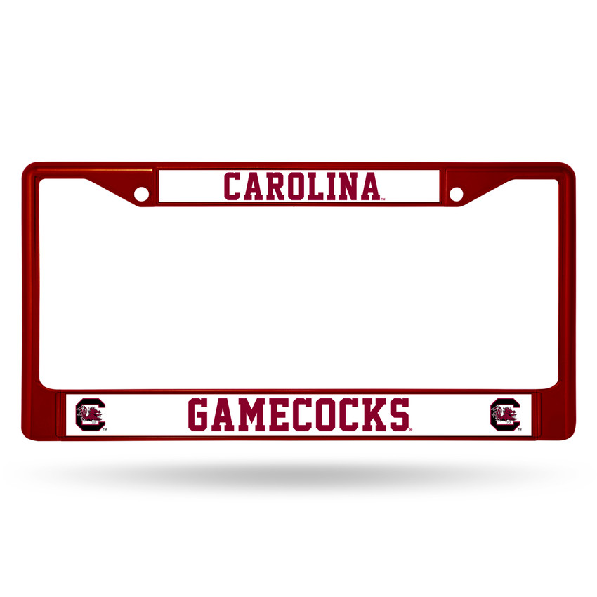 South Carolina Gamecocks License Plate Frame Metal Maroon