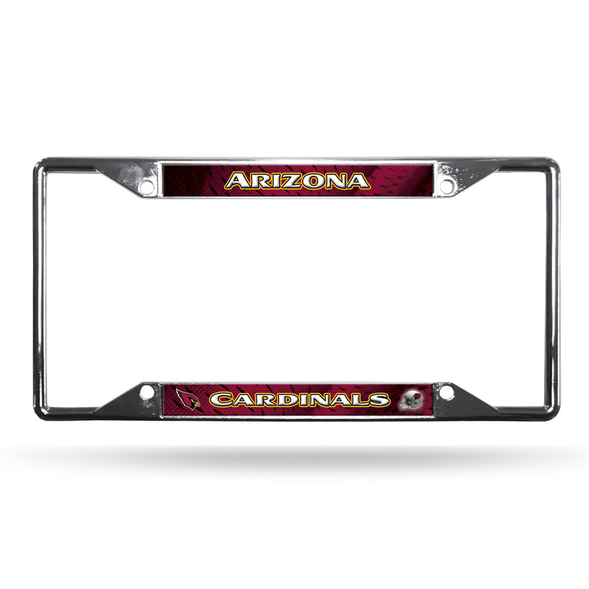Arizona Cardinals License Plate Frame Chrome EZ View