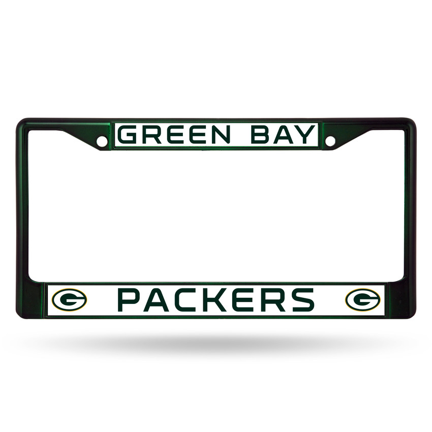 Green Bay Packers License Plate Frame Metal Dark Green