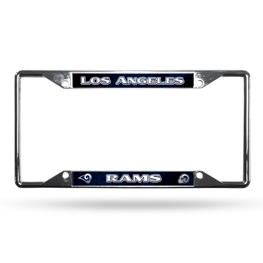 Los Angeles Rams License Plate Frame Chrome EZ View New