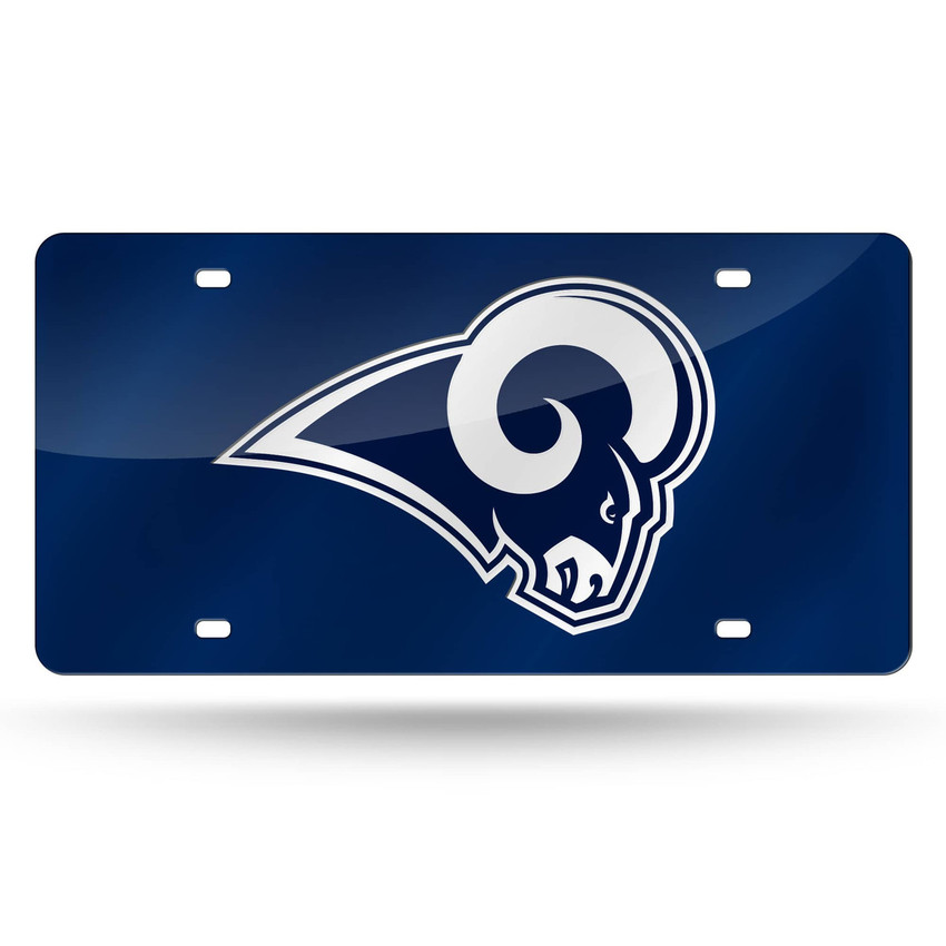 Los Angeles Rams License Plate Laser Cut Blue
