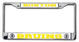Boston Bruins License Plate Frame Chrome