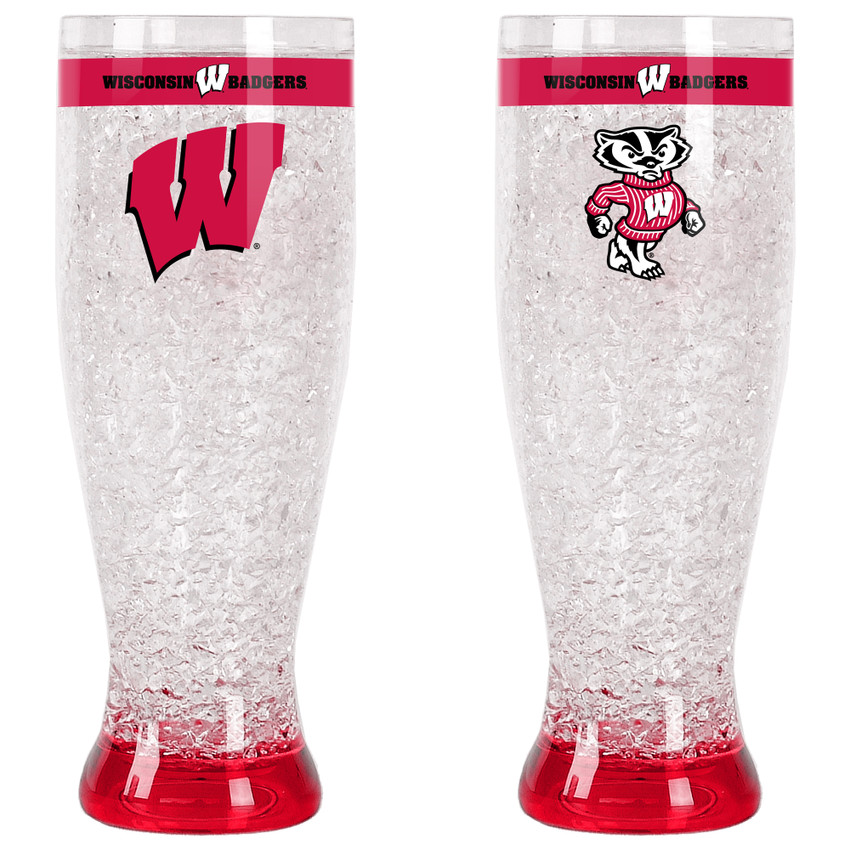 Wisconsin Badgers Crystal Pilsner Glass