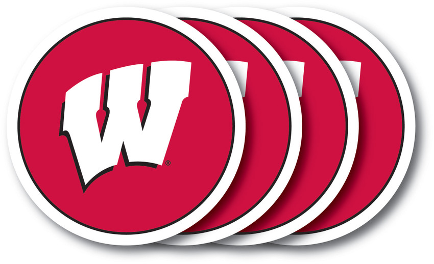 Wisconsin Badgers Coaster Set 4 Pack