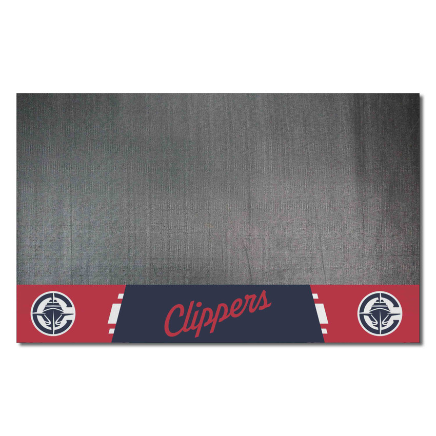 Los Angeles Clippers Vinyl Grill Mat - 26in. x 42in. Round CLA Primary Logo & Wordmark