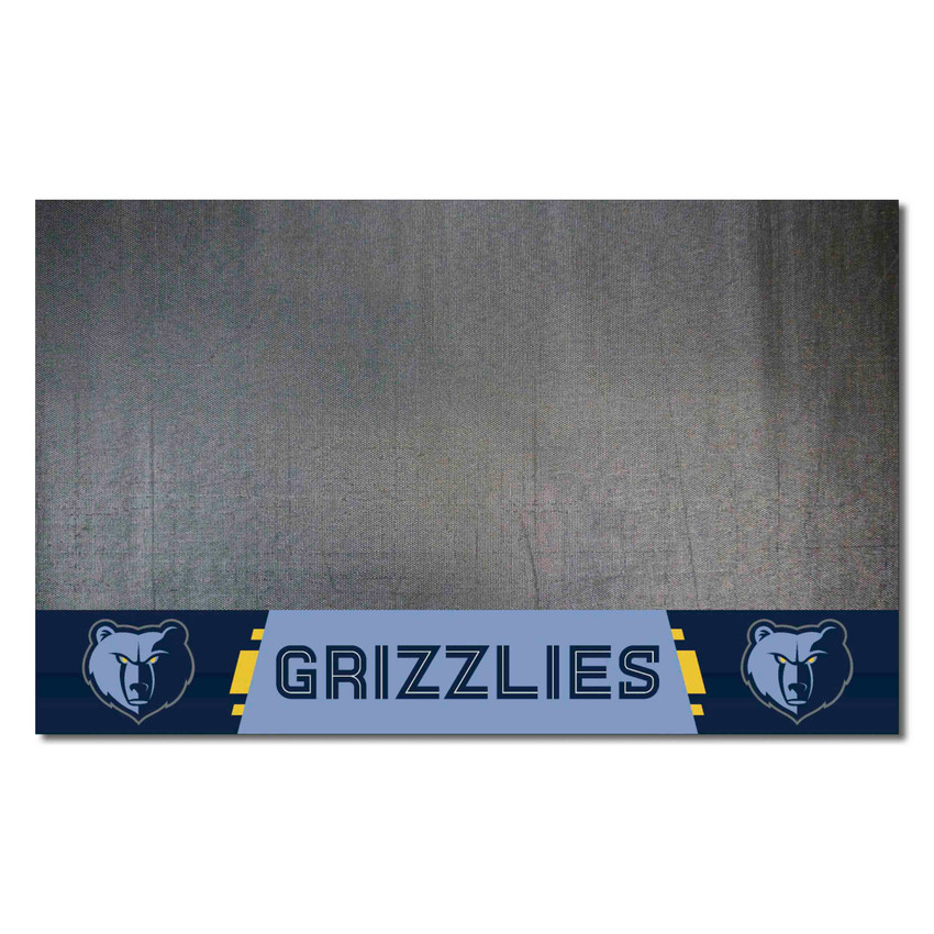 Memphis Grizzlies Vinyl Grill Mat - 26in. x 42in. Grizzly Head Primary Logo & Wordmark