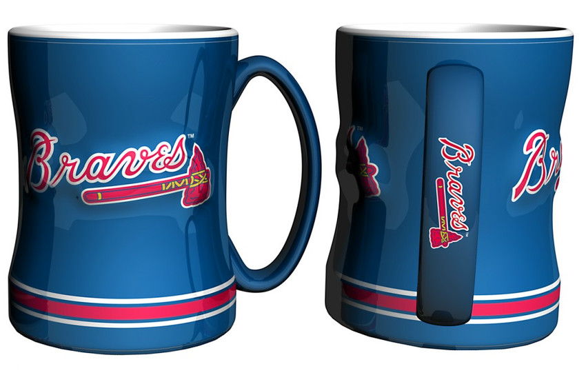 Atlanta Braves Coffee Mug - 14oz Sculpted Relief