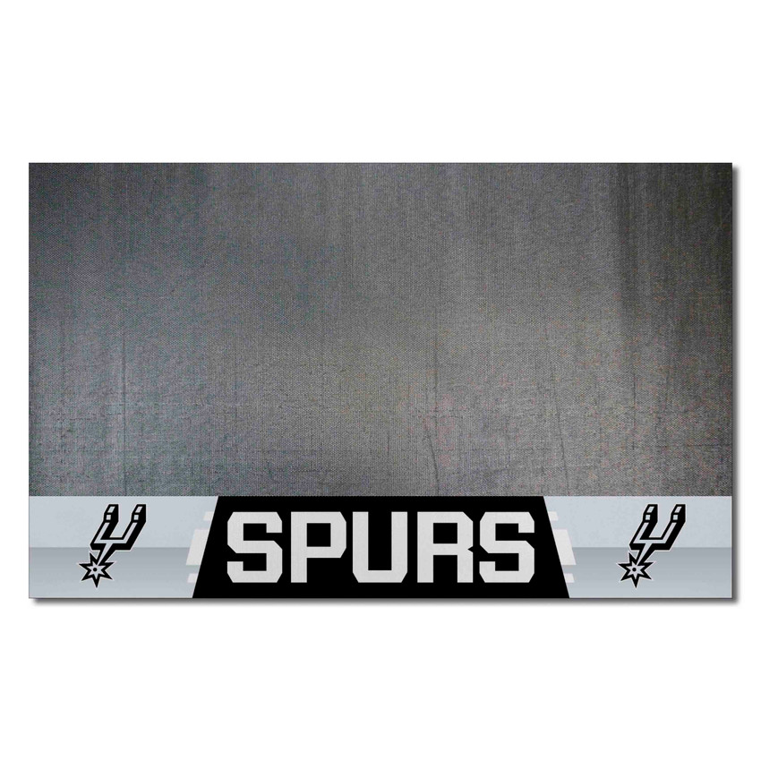 San Antonio Spurs Vinyl Grill Mat - 26in. x 42in. Spur Primary Logo & Wordmark