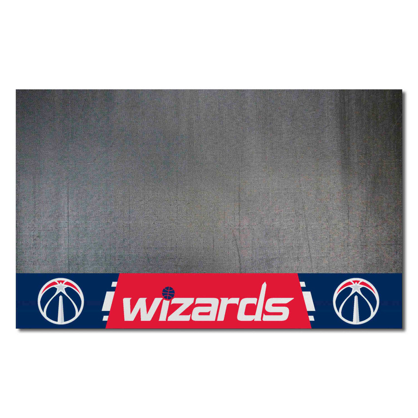 Washington Wizards Vinyl Grill Mat - 26in. x 42in. Star Basketball Primary Logo & Wordmark