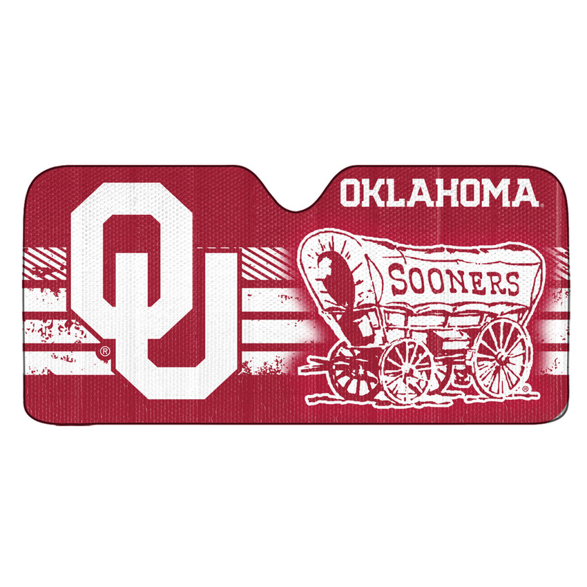 University of Oklahoma - Oklahoma Sooners Auto Shade OU Primary Logo with Wordmark Crimson