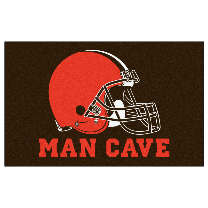 Cleveland Browns Man Cave UltiMat Helmet Primary Logo Brown
