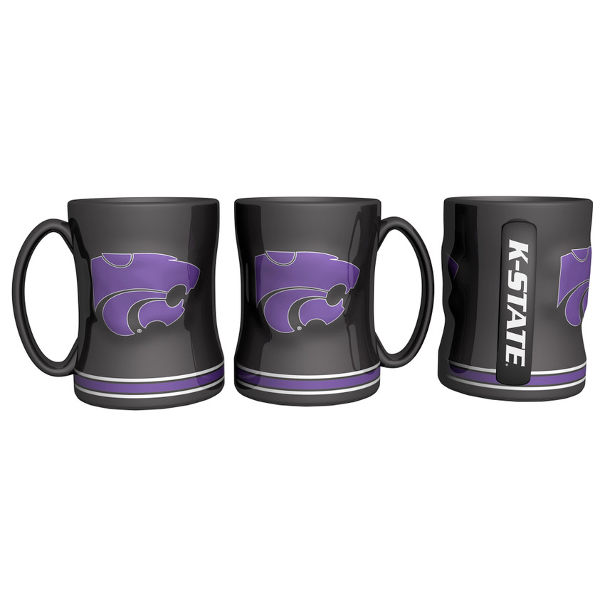 Kansas State Wildcats Coffee Mug 14oz Sculpted Relief