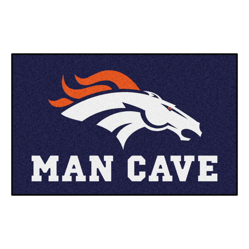 Denver Broncos Man Cave UltiMat Bronco Head Primary Logo Navy