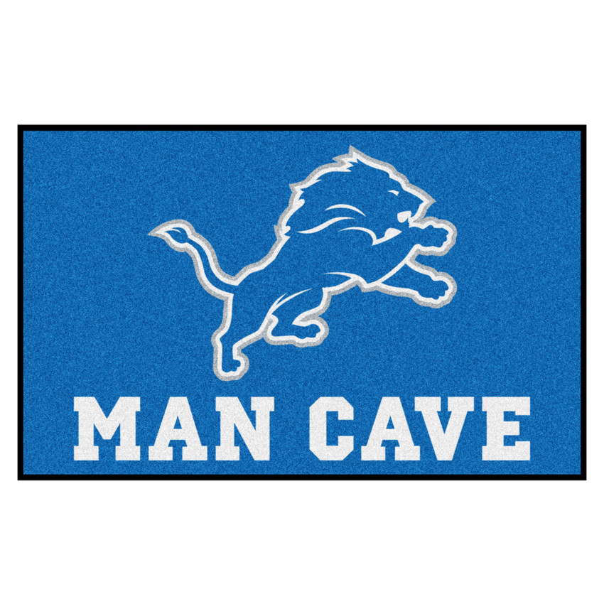 Detroit Lions Man Cave UltiMat Lion Primary Logo Blue